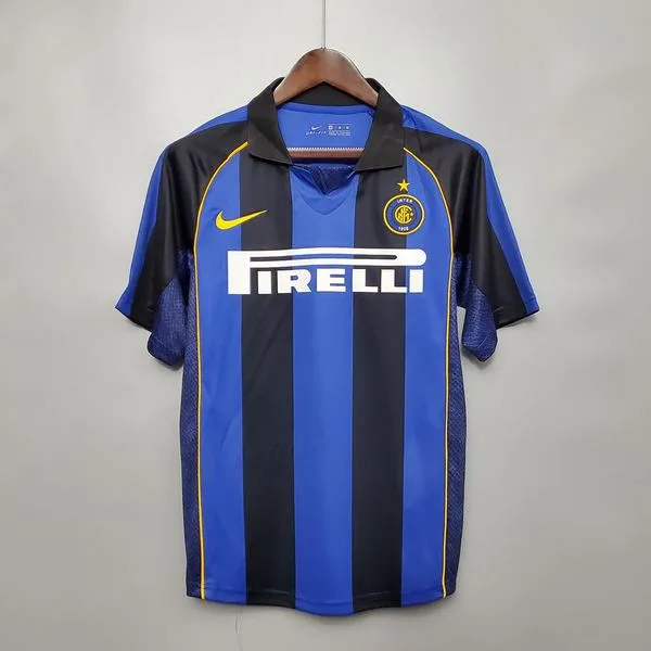 Camiseta de fútbol Inter Milan 2001/02 LOCAL MANGA CORTA VERSION FAN